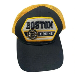 Boston Bruins NHL Hat Cap Snapback Trucker Hockey CCM Adjustable Black Yellow